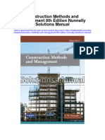 Construction Methods and Management 8th Edition Nunnally Solutions Manual