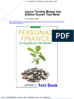 Personal Finance Turning Money Into Wealth 6th Edition Keown Test Bank