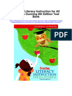 Creating Literacy Instruction for All Students Gunning 8th Edition Test Bank