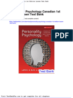 Personality Psychology Canadian 1st Edition Larsen Test Bank