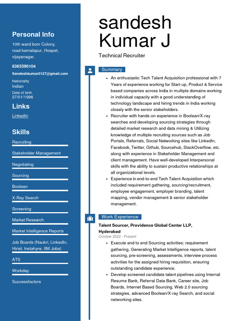 Tech Talent Acquisition Expert | PDF | Recruitment | Linked In
