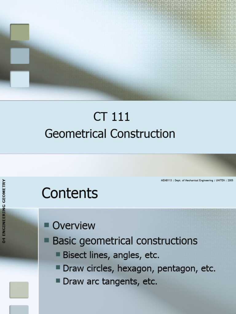 CT 111 Geometric Construction | PDF