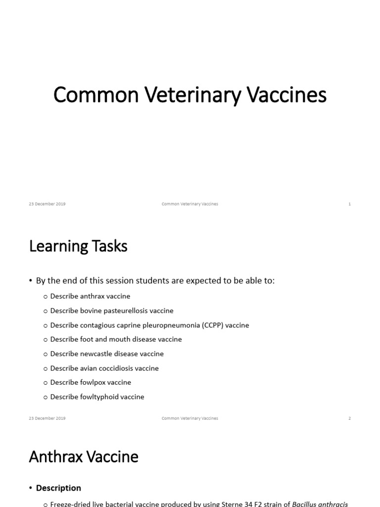 45 Common Veterinary Vaccines Download Free Pdf Vaccines Chemistry