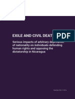 Nicaragua: Serious Human Rights Impacts Caused by Arbitrary Deprivation of Nationality