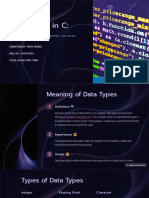 Data Types in C