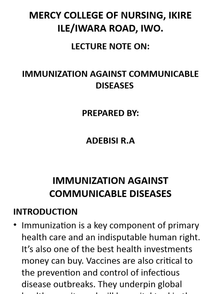Nursing Students' Immunization Guide | PDF | Immunity (Medical) | Vaccines