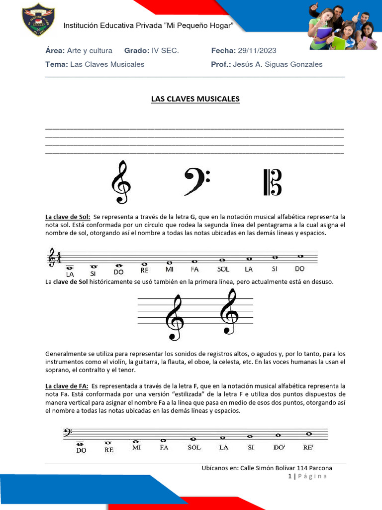 LAS CLAVES MUSICALES PDF