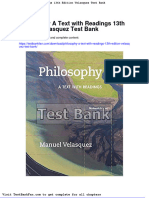 Philosophy A Text With Readings 13th Edition Velasquez Test Bank