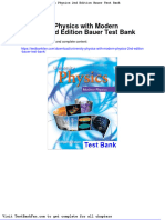 University Physics With Modern Physics 2nd Edition Bauer Test Bank PDF