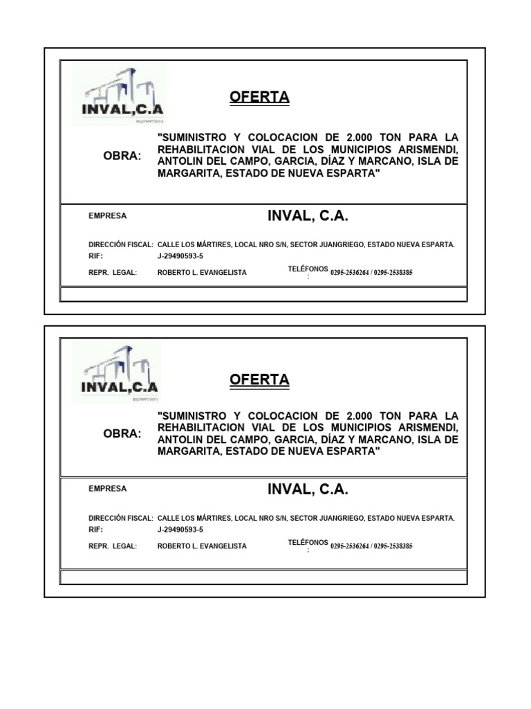 Etiquetas Obras | PDF