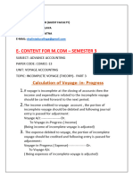 Shalini Chaurasia - Voyage Accounting Incomplete Voyage, M. Com. Sem.-III, Advance Accounting