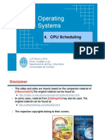 Operating Systems: 4. CPU Scheduling