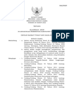 Peraturan Bupati Ciamis Nomor 38 Tahun 2022 Tentang Klasifikasi Arsip Di Lingkungan Pemerintah Kabupaten Ciamis