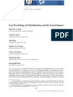 Lay Psychology of Globalization and Its Social Impact