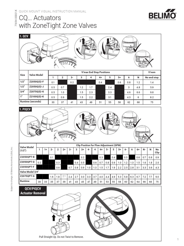 Belimo Control Valve Installation Guide | PDF | Valve | Equipment
