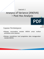 Minggu Ke-2 - Analysis of Variance (Post Hoc Analysis)