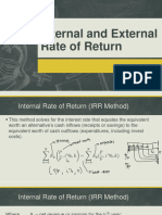 Internal and External Rate of Return