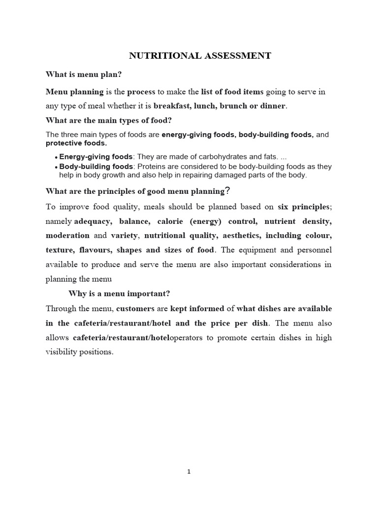 Introduction Of Nutritional Assessment