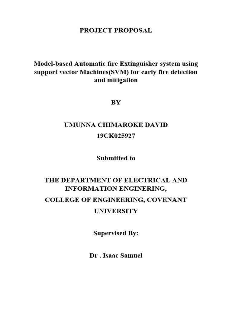 SVM-Based Automatic Fire Extinguisher System | PDF | Support Vector ...
