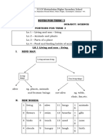 STD III - Term I - Science MT I Classwork Notes 2023-24