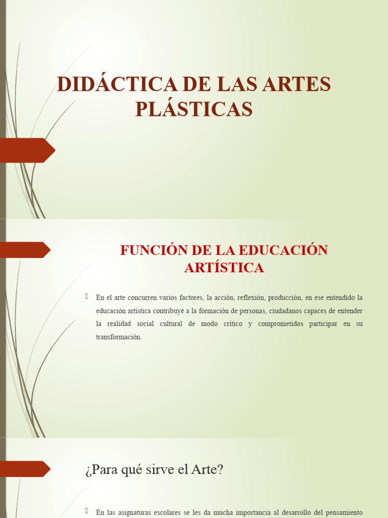 Funcion de La Educación Artística | PDF | Educación en artes visuales ...