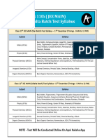 Test Syllabus - 17 December