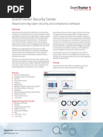 EventTracker Security Center Product Sheet