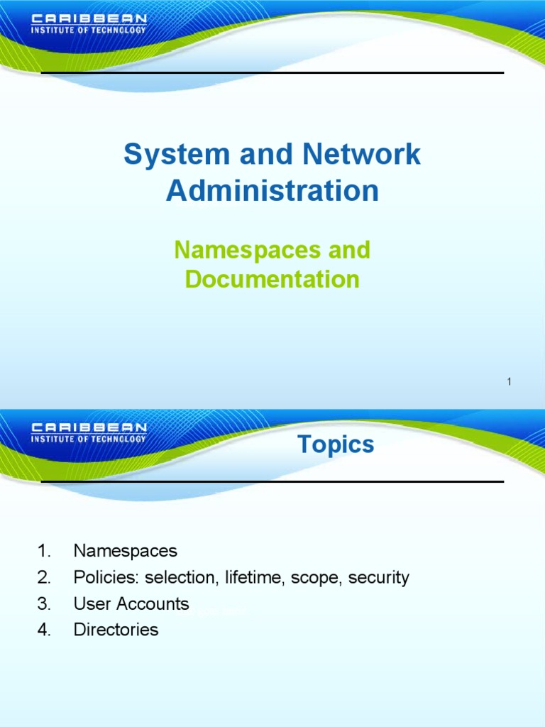 Namespace Management and Documentation Guide | PDF | Active Directory ...