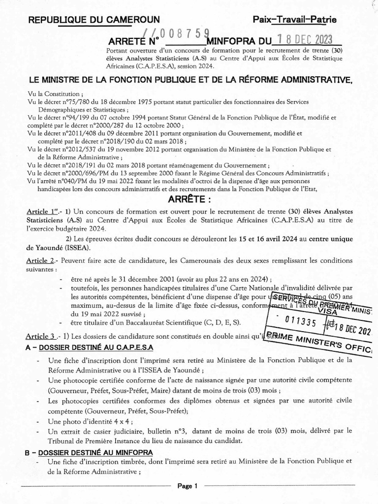 30 AS CAPESA 2024 FR | PDF | Gouvernement | France