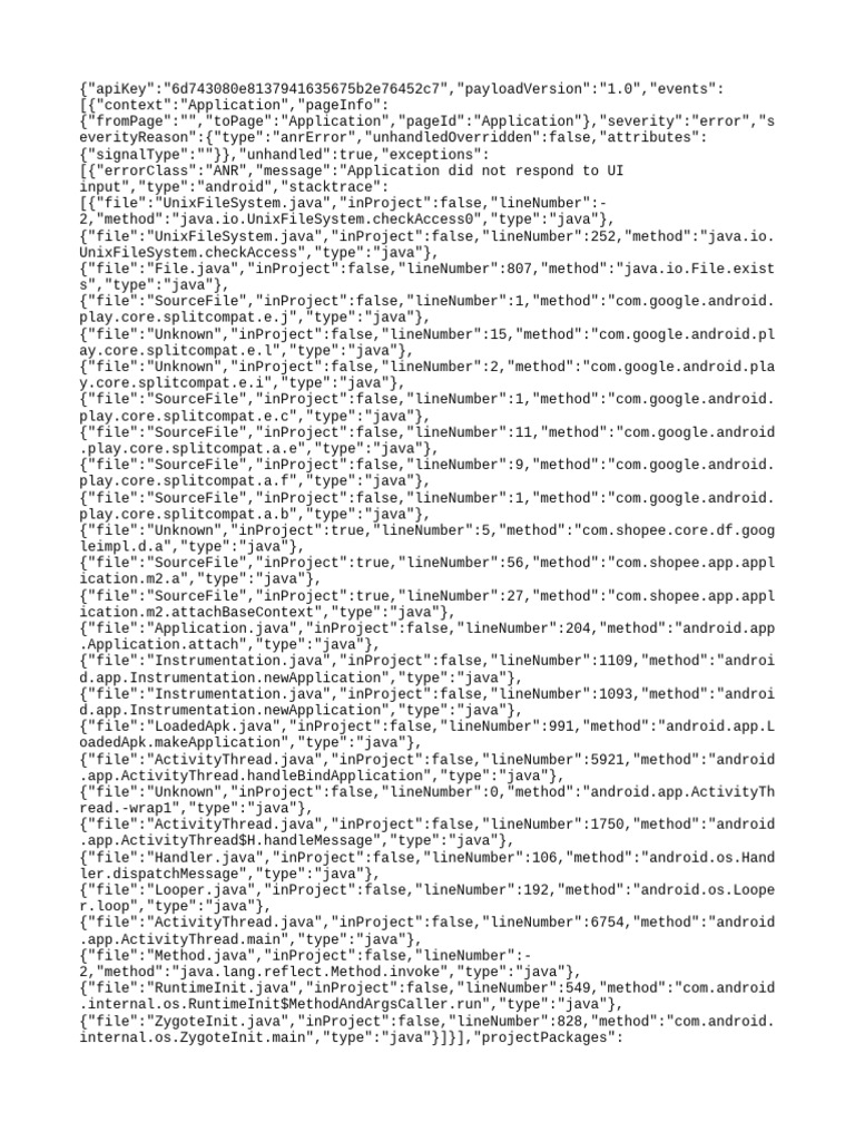 ANR Error in Shopee Application | PDF | Java (Programming Language ...
