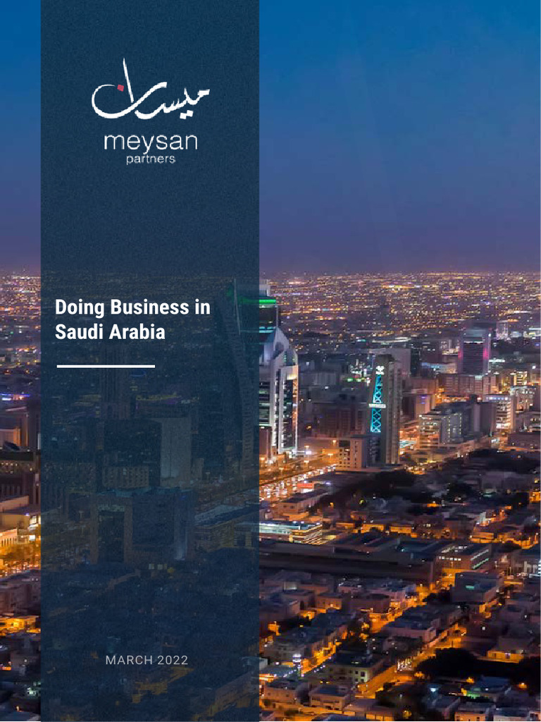 Meysan Partners Doing Budiness In Ksa Guide 2022 Pdf Bankruptcy Taxes