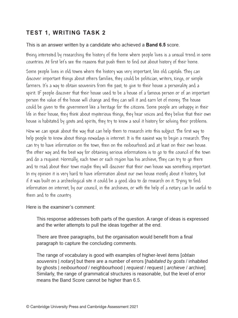 IELTS 16 Academic, Test 1, Writing Task 2 (Band 6.5) | PDF | Cognition