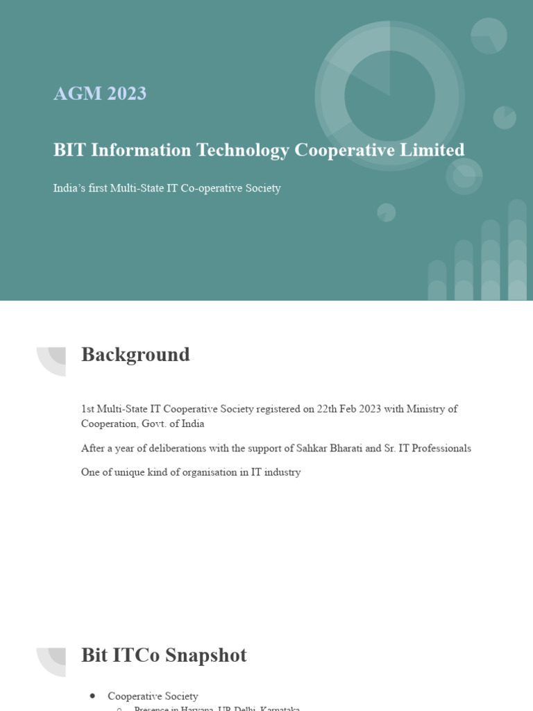 BIT IT Cooperative Society Overview | PDF | Cooperative | Cloud Computing