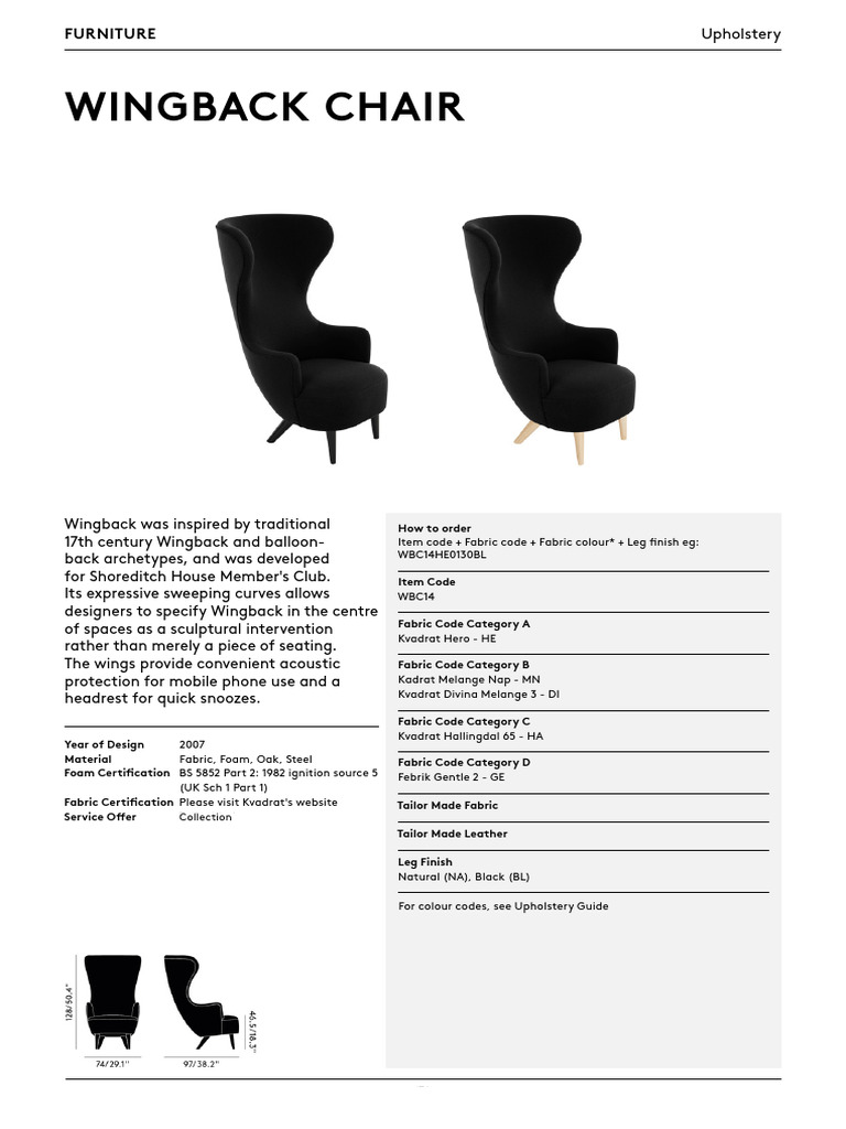 Wingback_Chair PDF Upholstery Chair