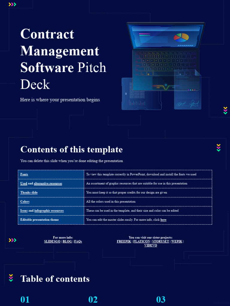 Contract Management Software Pitch Deck | PDF | Market (Economics ...