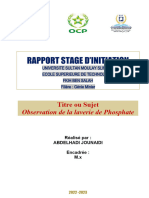 Rapport de Stage OCP BENI AMIR JOUNAIDI ABDELHADI