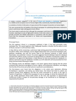 Judgment Khural and Zeynalov v. Azerbaijan - Freedom of Expression No Excuse For Publishing Inaccurate and Unreliable Information