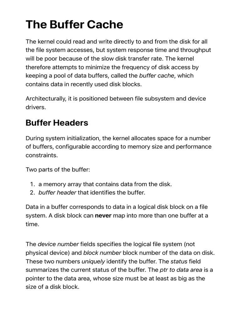 Understanding Kernel Buffer Cache | PDF | Data Buffer | Cache (Computing)