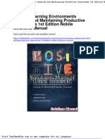 Positive Learning Environments Creating and Maintaining Productive Classrooms 1st Edition Nobile Solutions Manual