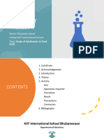 Chemistry Project: Name: Dibyanshu Samal School: KIIT International School Topic: Study of Adulterants in Food