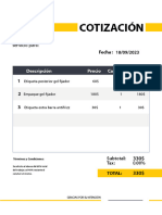 Cotización Etiquetas