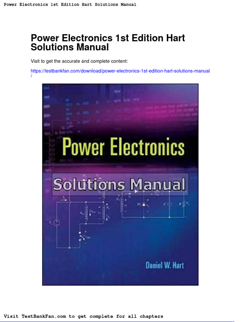 Power Electronics 1st Edition Hart Solutions Manual | PDF