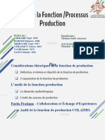 Audit Fonction Processus Production