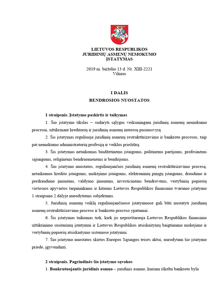 Nemokumo Įstatymas | PDF