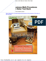 Practical Business Math Procedures 12th Edition Slater Test Bank