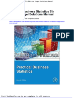 Practical Business Statistics 7th Edition Siegel Solutions Manual