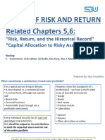 Topic 1 - Chapters 5,6, Basics of Risk and Return