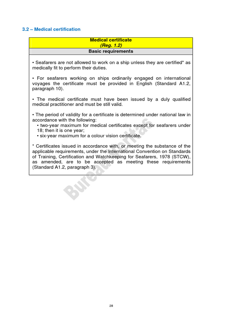Seafarer Medical Certification Guide | PDF | Justice | Crime & Violence