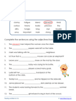 Grammar Worksheet Grade 3 Adjectives Sentences 0