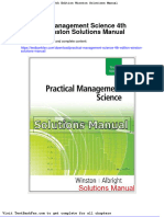 Practical Management Science 4th Edition Winston Solutions Manual